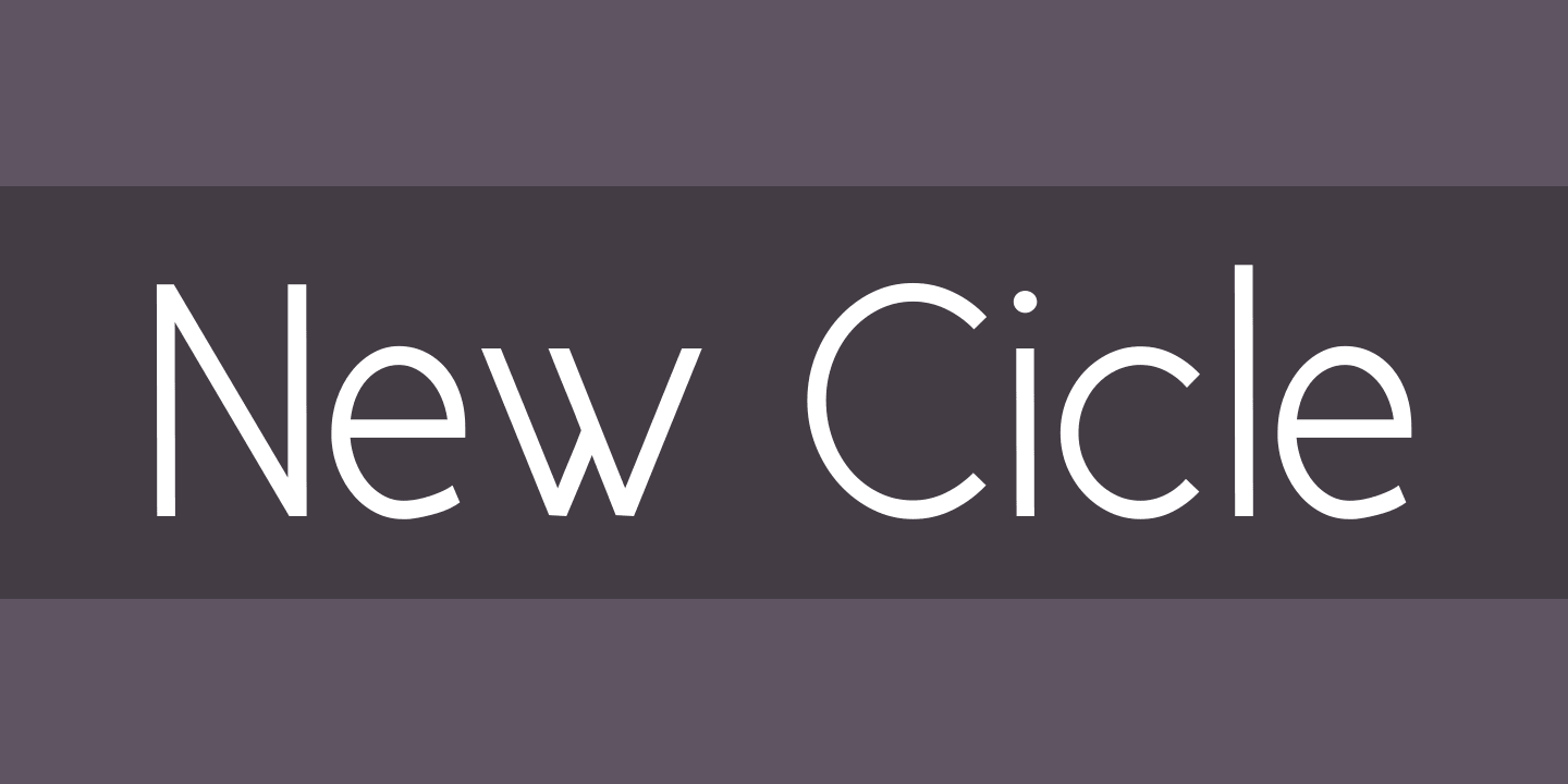 Пример шрифта New Cicle Fina